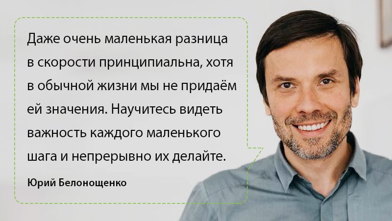 Как овладеть силой маленьких шагов? Цитата Юрия Белонощенко из выпуска подкаста Будет сделано!